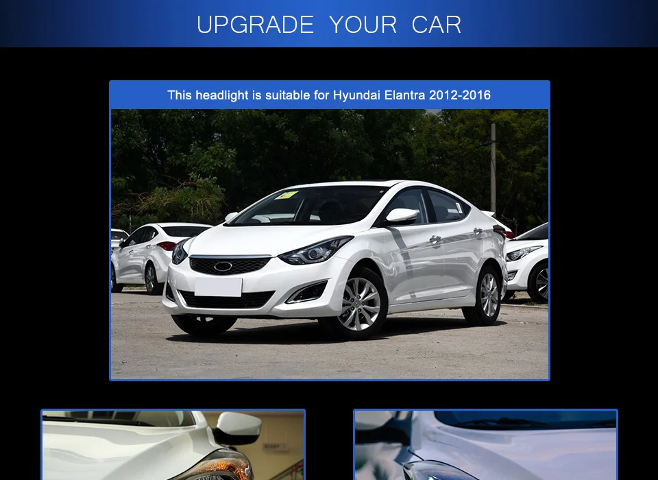 AKD автомобильный Стайлинг для фары для автомобиля Hyundai Elantra Elantra MD светодиодный фонарь DRL Q5 Bi Xenon объектив Высокий Низкий луч парковка противотуманная фара