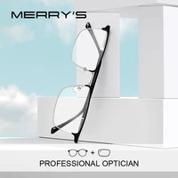 merrys design men prescription glasses fashion square myopia eyeglasses male business style frames optical glasses s2016pg