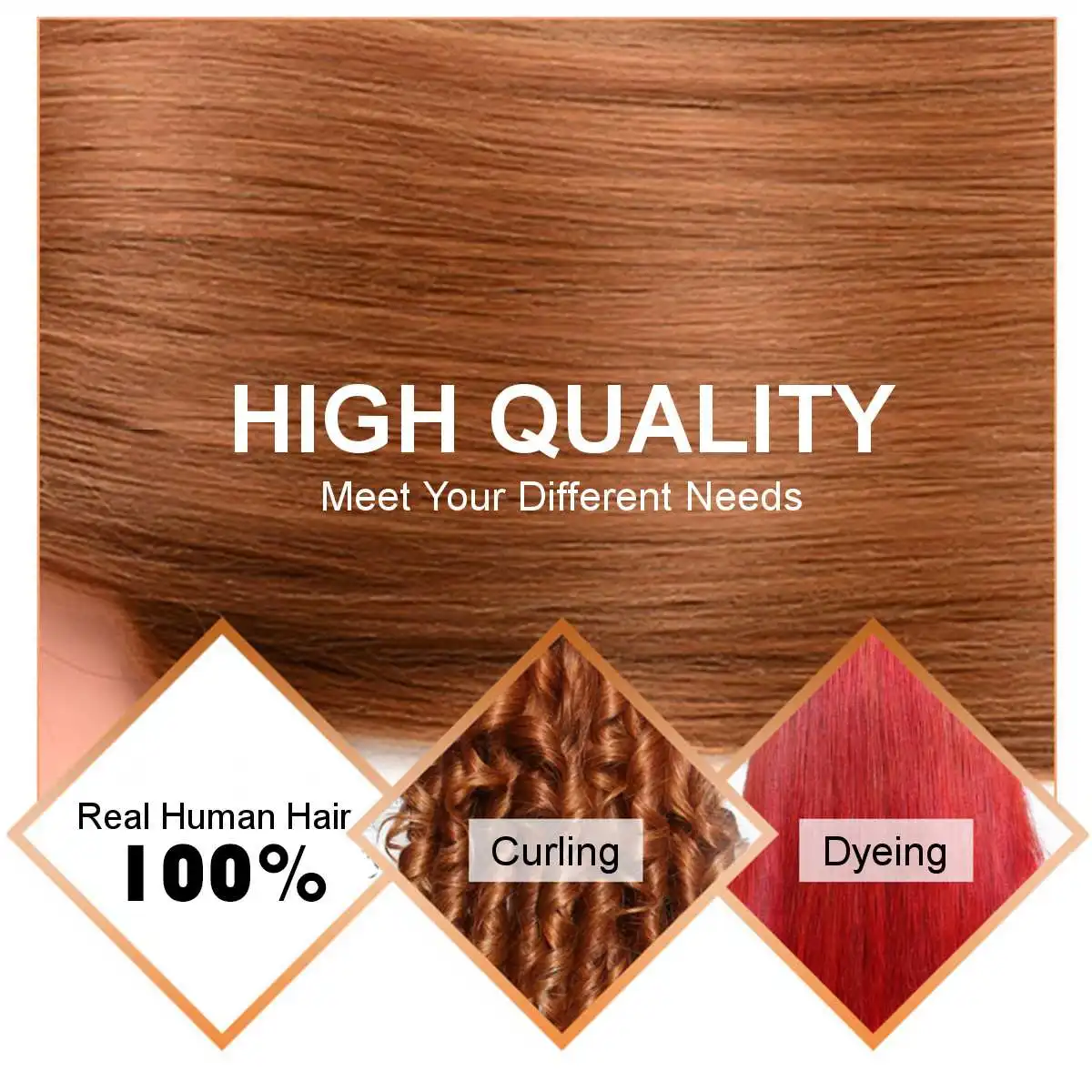 24 Inch 100% Real Human Hair Brown Straight Training Head Hairdressing Practice Mannequin Model Doll | Дом и сад