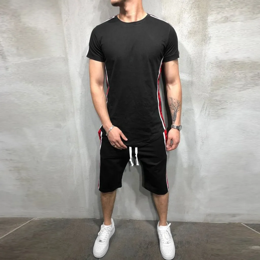 SAGACE мужские спортивные костюмы летние быстросохнущие комплекты для бега одежда