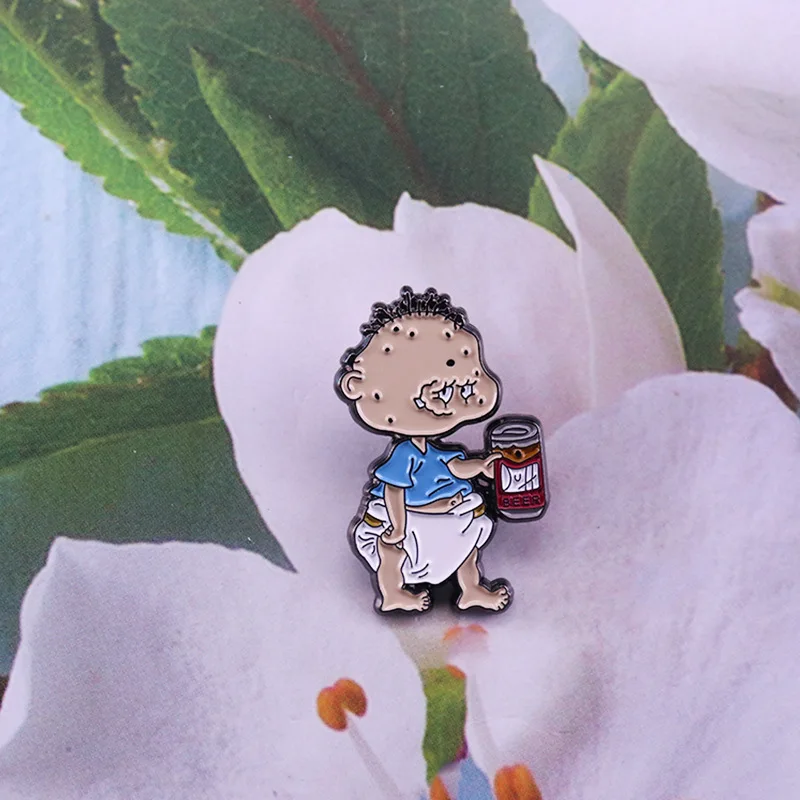 

SP503 Funny Boy Hard Pins Enamel Pins and Brooches Women Men Lapel Pin Backpack Bags Badges Kids Gifts