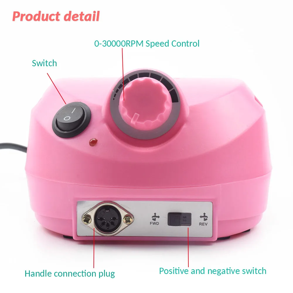 Маникюрный аппарат с насадкой для фрезерования ногтей на 35000 об/мин на.