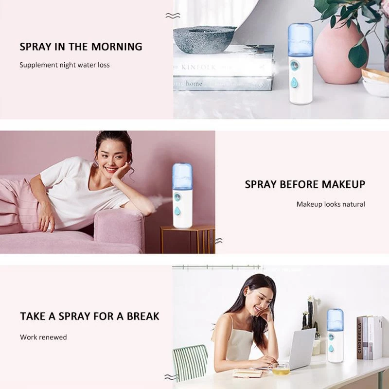 Mini Portable Nano Sprayer for Face Moisturizing Facial Steamer Machine Skin Care Mist Ion Steaming Humidifier |