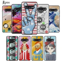 fashion mosaic art for samsung galaxy s21 ultra plus 5g m51 m31 m21 tempered glass cover shell luxury phone case
