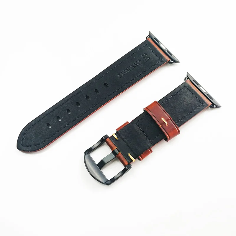 Коровья кожа, воск, натуральная кожа, ремешок для часов Apple watch, 42 мм, 38 мм, серия 4-1, iwatch 4, 44 мм, 40 мм, Ремешки для наручных часов, браслет для часов