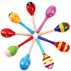 Детская музыкальная игрушка, деревянный песочный молоток, погремушка, игрушка для младенцев, раннее детство, ручная погремушка, игрушка