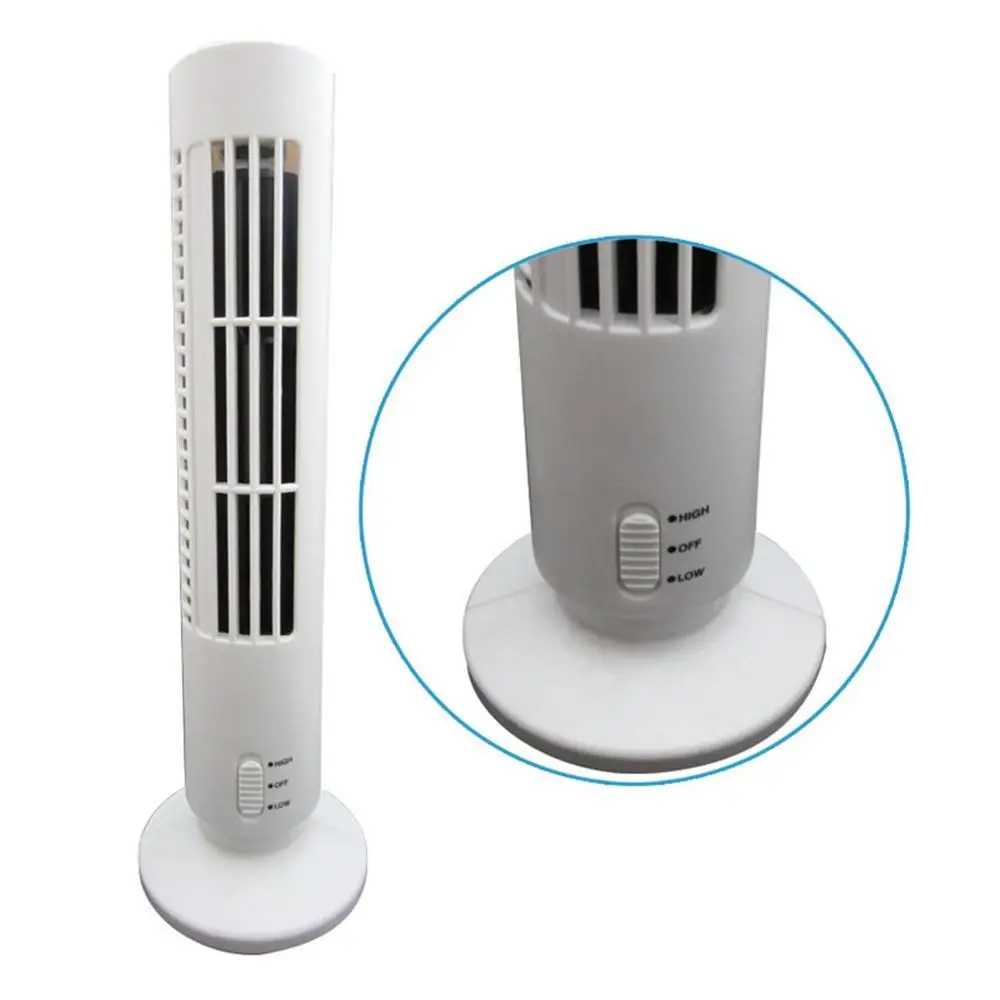 Mini Portable USB Powered Tower Shape PC Laptop Fan Desktop Cooling Bladeless Notebook Air Conditioner Low Noise | Компьютеры и офис