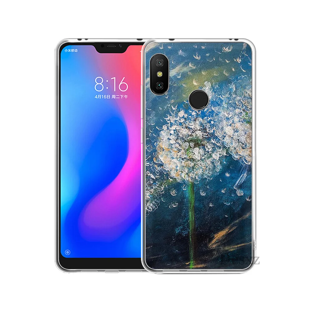 Чехол с акварельным цветком одуванчиком Lotu Lavender для Xiaomi Redmi mi 8 SE Note 5 5A 6 6X Pro X 2S A2 Lite