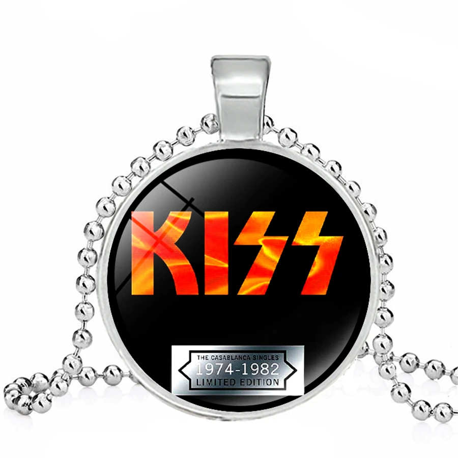 Рок группа ожерелье поцелуй ручной работы Поцелуй Группа Подвески мульти дизайн