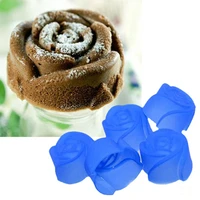 10pcs ice cream rose muffin cookie cup cake baking mold chocolate maker mould christmas cake silicone mold