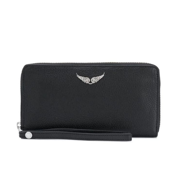 

2021 New Women Wallet Card Bag Lady Fashion Zipper Leather Black Purse Organizer Wallets Bags