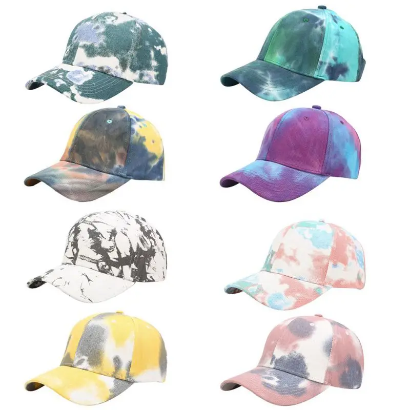 

Unisex Sun Hats Cotton Quality Tie-dyed Denim Baseball Caps Men And Women Caps Trend Peaked Cap Summer Outdoors