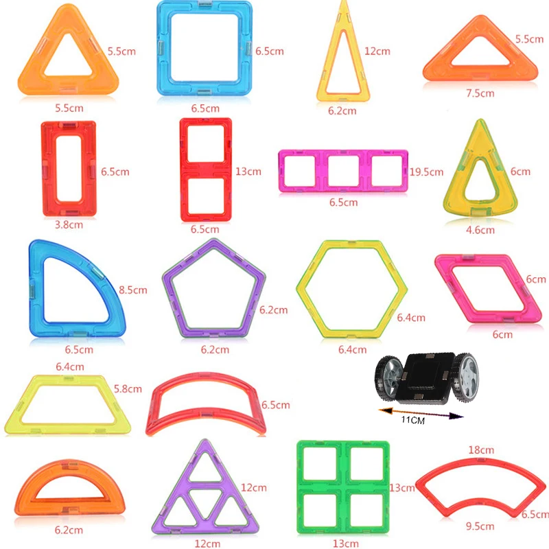 82 шт. большой размер магнитные строительные блоки треугольник квадратный