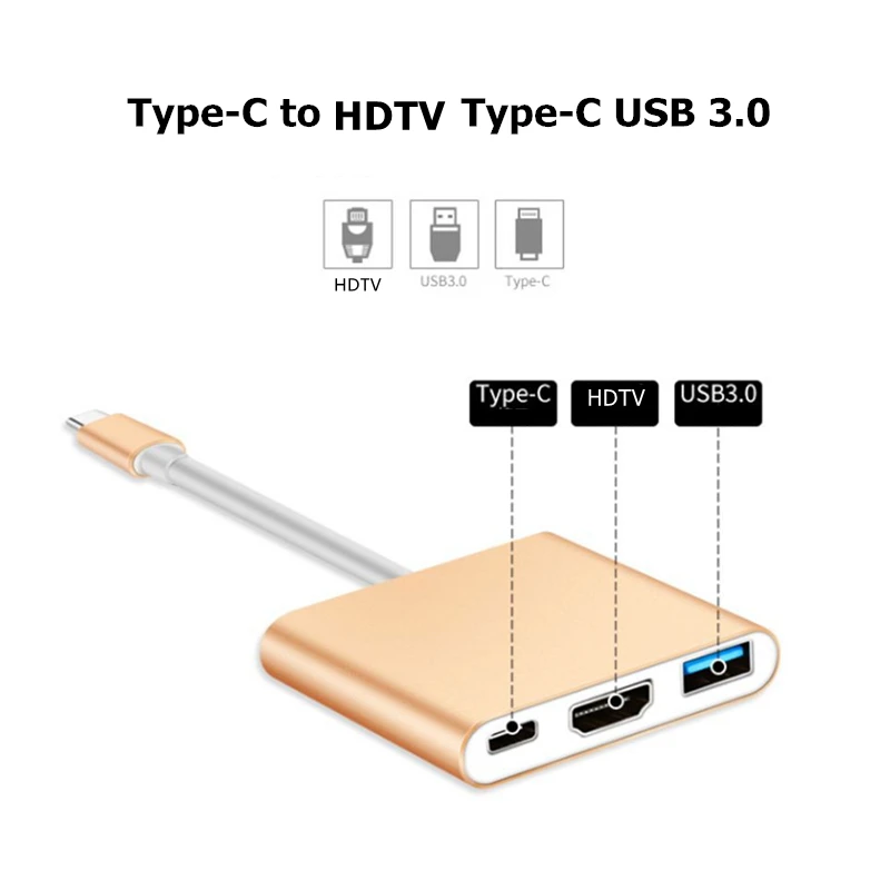 Плата-адаптер TRUMSOON с Type C на 4K HDMI-совместимый USB 3 0 для Macbook Surface HP ENVY 15 Samsung S21 Dex Xiaomi 10