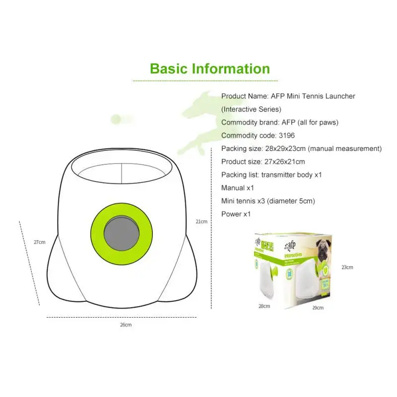 

Automatic Ball Thrower Dog Pet Toys Tennis Launcher Automatic Throwing Machine Pet Ball Throw Device With 3 Balls Dog Training