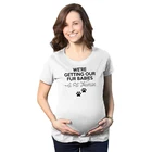 Мы получаем наши Меховые детские футболки с изображениями животных для малышей забавная Футболка для беременных рубашки для беременных милые топы для беременных