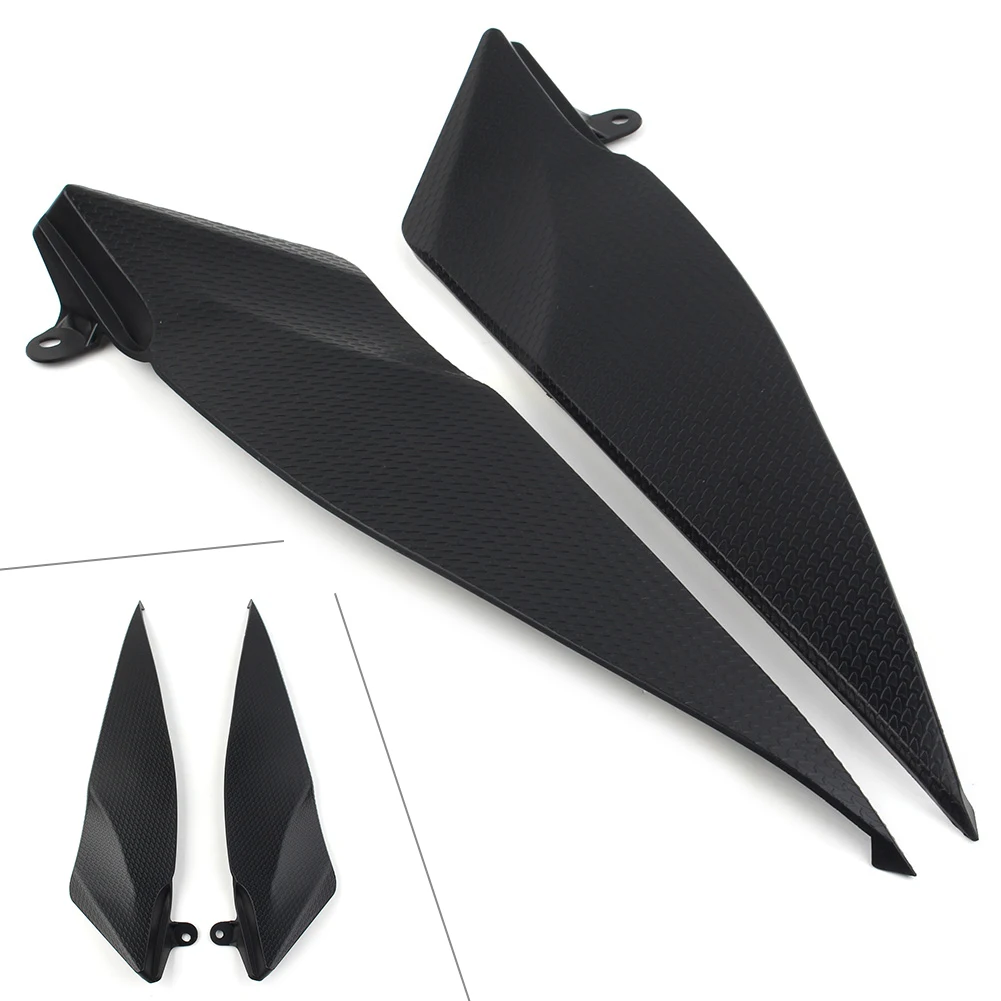 

2X Motorcycle Gas Tank Side Cover Trim Cowl Panels Fairing for Yamaha 2007 2008 YZF R1 Unpainted Black ABS Plastic