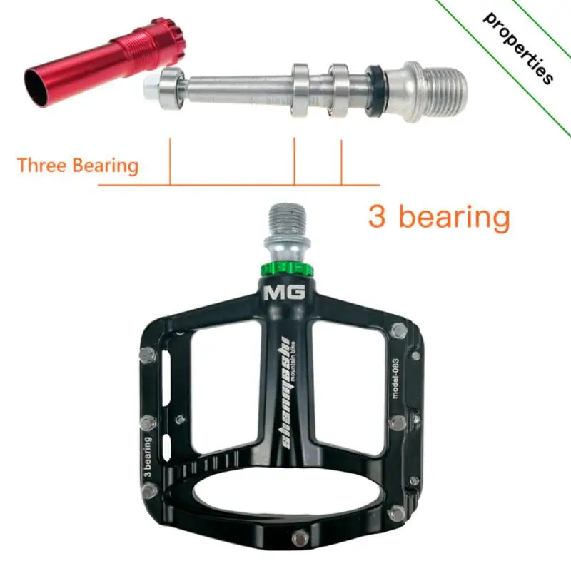 

1 Pair Of Bicycle Pedals Aluminum Alloy Mountain Bike Pedals Three-bearing Road Bike Pedals Sturdy Wear-resistant Pedals