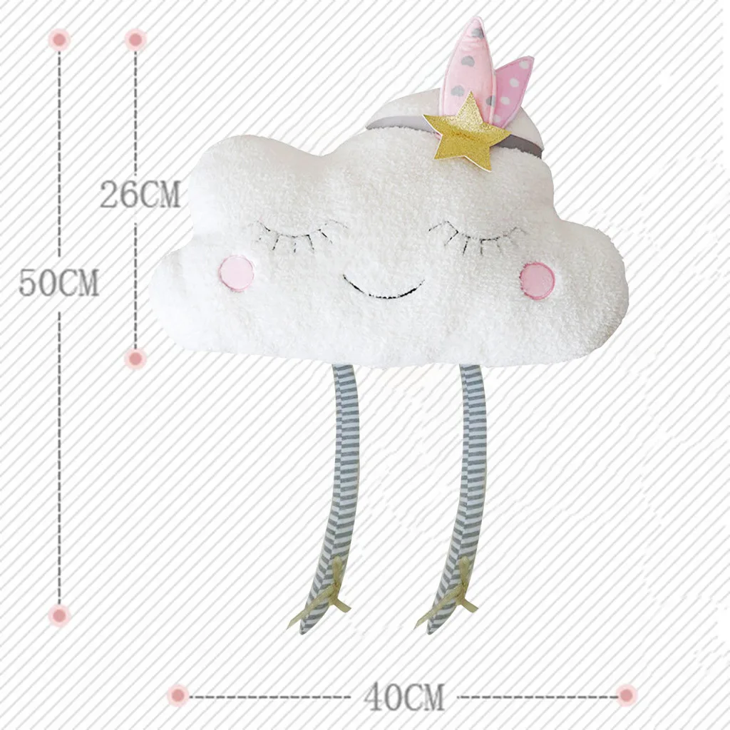 

Baby Plush Toys Adorable Cloud Pillow Cushions Pillow Children Lamb Wool Soft Plush Decor Throw lying Pillow 5*