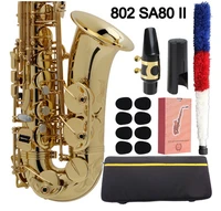 saxophone alto 802 professional alto sax 802 super action 80 series ii saxophone gold lacquer mouthpiece reeds neck with case