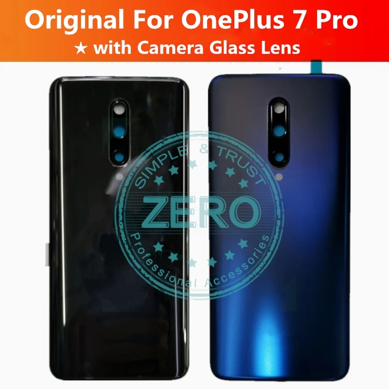 Оригинальный чехол на заднюю крышку аккумулятора для OnePlus 7Pro + стеклянный