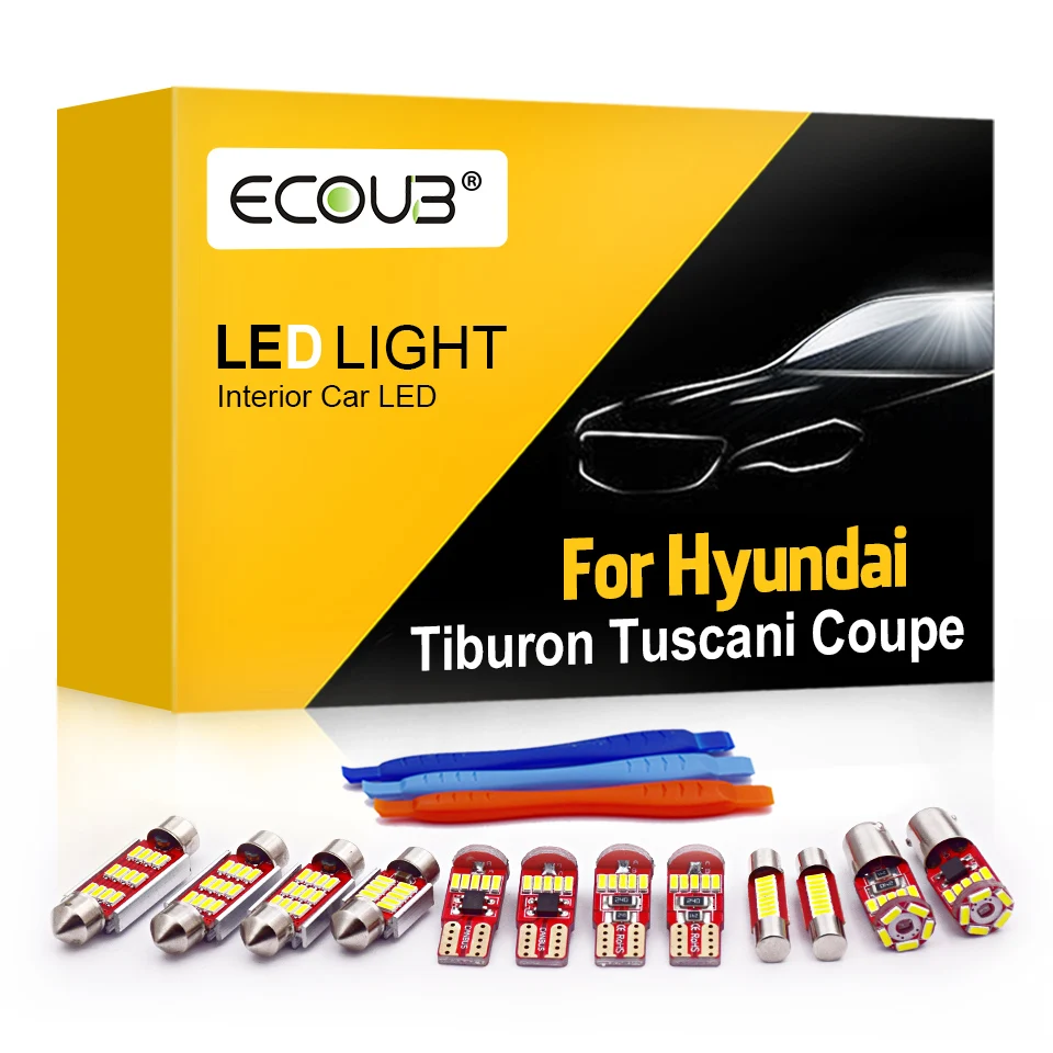 Bombillas de luz LED Interior Canbus para Hyundai Tiburon Coupe Tuscani RD GK 1996-2009, luz de maletero Interior, Kit de actualización