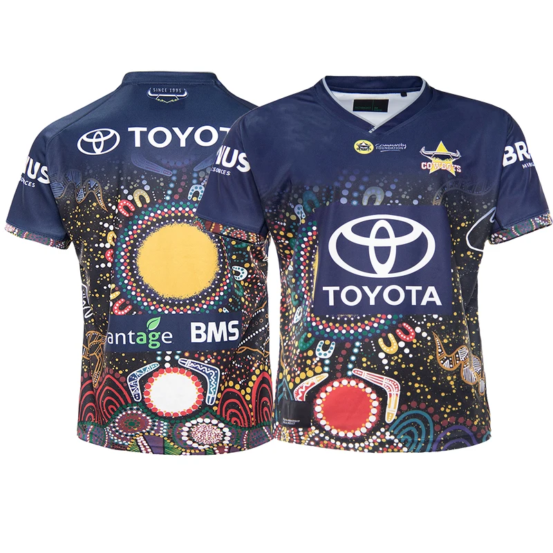 

2021 Australia North Queensland Cowboys Rugby Indigenous Players Sportswear MENS Jersey Tops Sport Shirt Size S-5XL