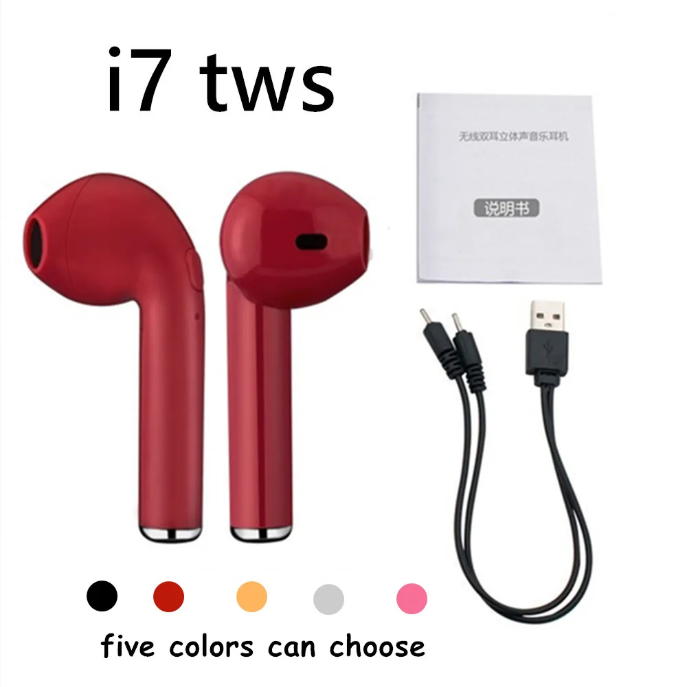 Лучшие наушники вкладыши I7 i7s tws беспроводные Bluetooth гарнитура с микрофоном для