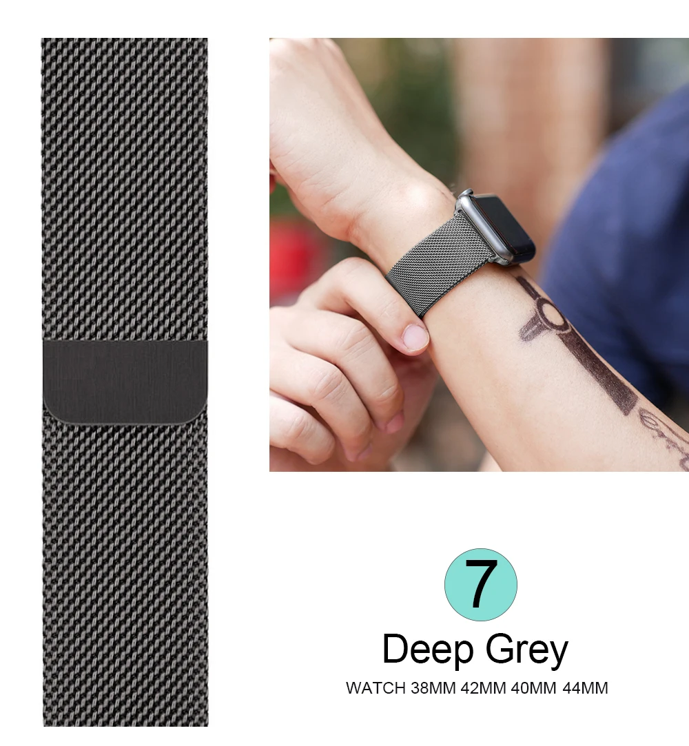 Ремешок для часов, Миланская петля, ремешок для наручных часов apple watch, ремешок 42 мм/38/44/40 мм нержавеющая сталь металлический браслет ремешок для наручных часов iwatch, версия 4/3/2/1