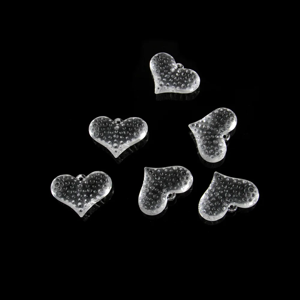 Акриловые сердца граненые бусины с фокусным расстоянием 25 мм x 35 40 шт кулон