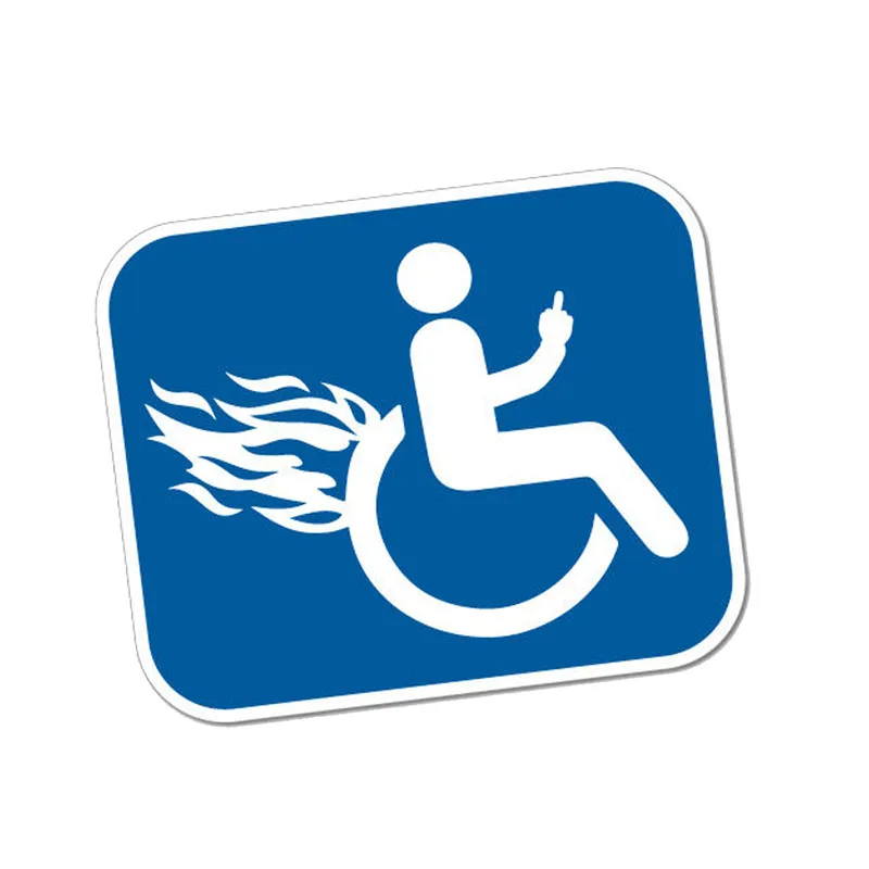 

Fun Leisure Funny Speed Wheelchair Waterproof PVC Sticker Motorcycle Car Car Sticker 13CM* 10.4cm