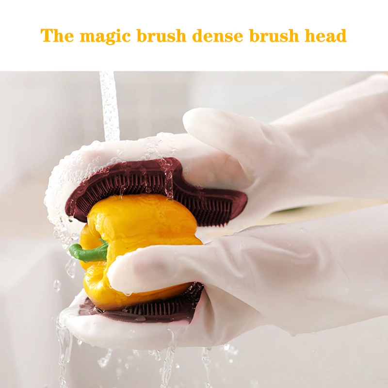 

Multifunction Cleaning Gloves Magic Silicone Dishwashing Glove For Kitchen Household Silicone Dishwashing Gloves Pet Brush Glove