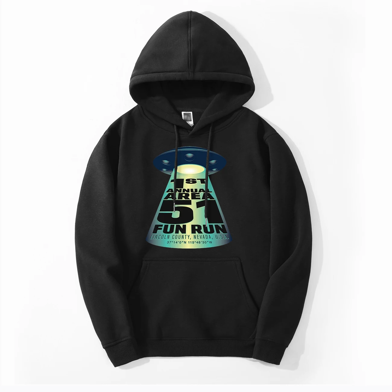 

AREA 51 FUN RUN Men Sweatshirts Hoodie 2020 Spring Autumn Pullover Fleece Hip Hop Cool Streetwear Hooded Aliens Fashion Hoodies