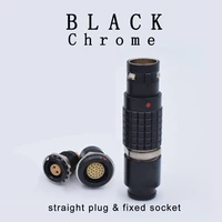black chrome straight plug customize multi color fgg egg 00 0b 1b 2b 3b push pull self latching multiple pins metal connector