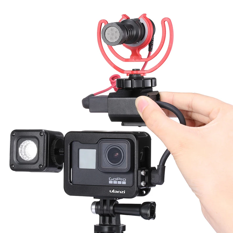 Чехол Ulanzi V2 Pro Gopro Vlog с 52 мм ND фильтром адаптером для микрофона Защитная крышка