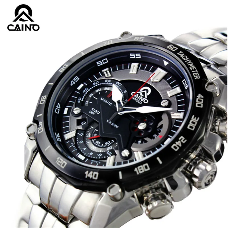 Men's Fashion Sports Watches Chronograph Luxury Top Brand Clock Male Waterproof Full Steel Business Date Quartz Wrist Watch 2020