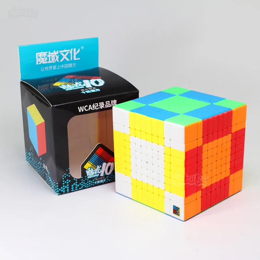 Moyu Yuhu Meilong 10x10x10 кубик без наклеек матовая поверхность 10x10 Magic Скорость куб головоломка 10 слоев Cubo развивающая игрушка