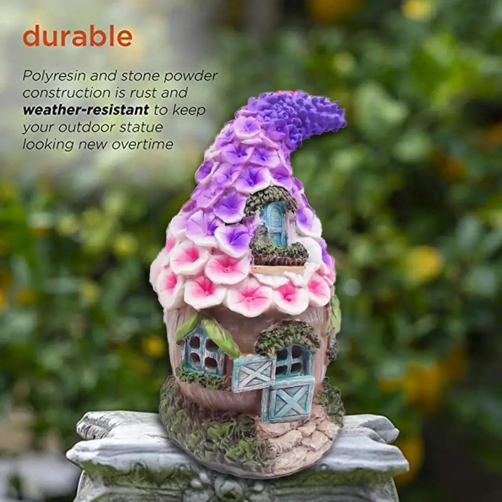 

Fairy House Solar Garden Ornament Pixie Lawn Secret Gift D6D0