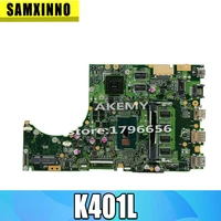 laptop motherboard for asus motherboard k401l k401lb k401ln k401lx rev2 0 ddr3 i7 gt940 with processor 4gb memory mainboard s 4