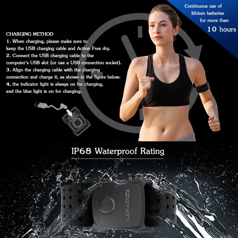 Экшн-монитор сердечного ритма на руку ремешок Bluetooth 4 0 ANT + Фитнес-умный датчик для