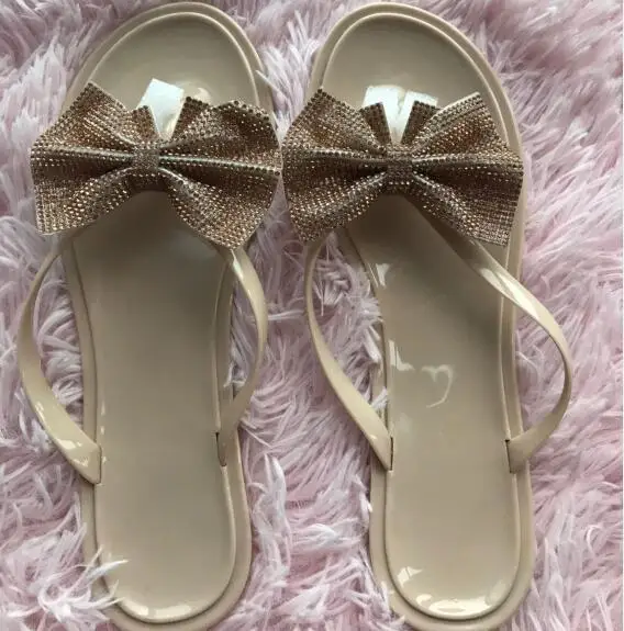 Женские шлепанцы с бантом сандалии перфоратором на лето 2019|Тапочки| |