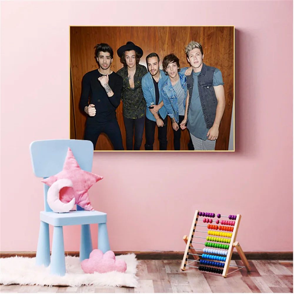 Оригинальный Холст постер из шелковой ткани One Direction классический стильный