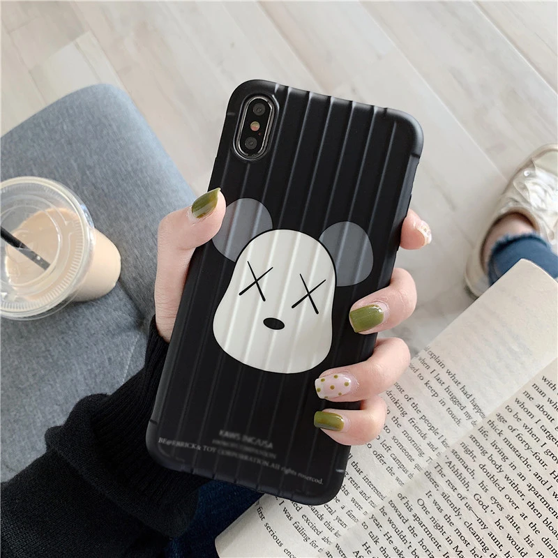 Kaw Bear стерео мягкая оболочка Защитная силиконовая крышка для iPhone 11 Pro Max Чехол 7 8 Plus