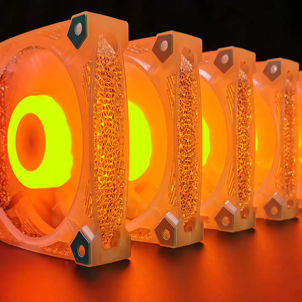 

Coolmoon PC Computer Case Fan Cooler 6-axis Cooling RGB Fan 12cm Case Interface Fan LED 12v Silent Ventilation Cooling Fan