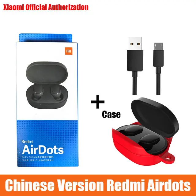 Xiaomi Redmi Airdots наушники-вкладыши TWS Bluetooth 5,0 наушники стерео Беспроводной активный Шум отмена с микрофоном громкой связи - Цвет: As the picture