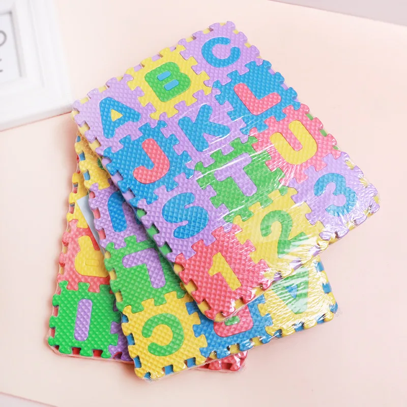 36 шт. для детей с принтом в виде героев мультфильмов букв цифры пена Игра