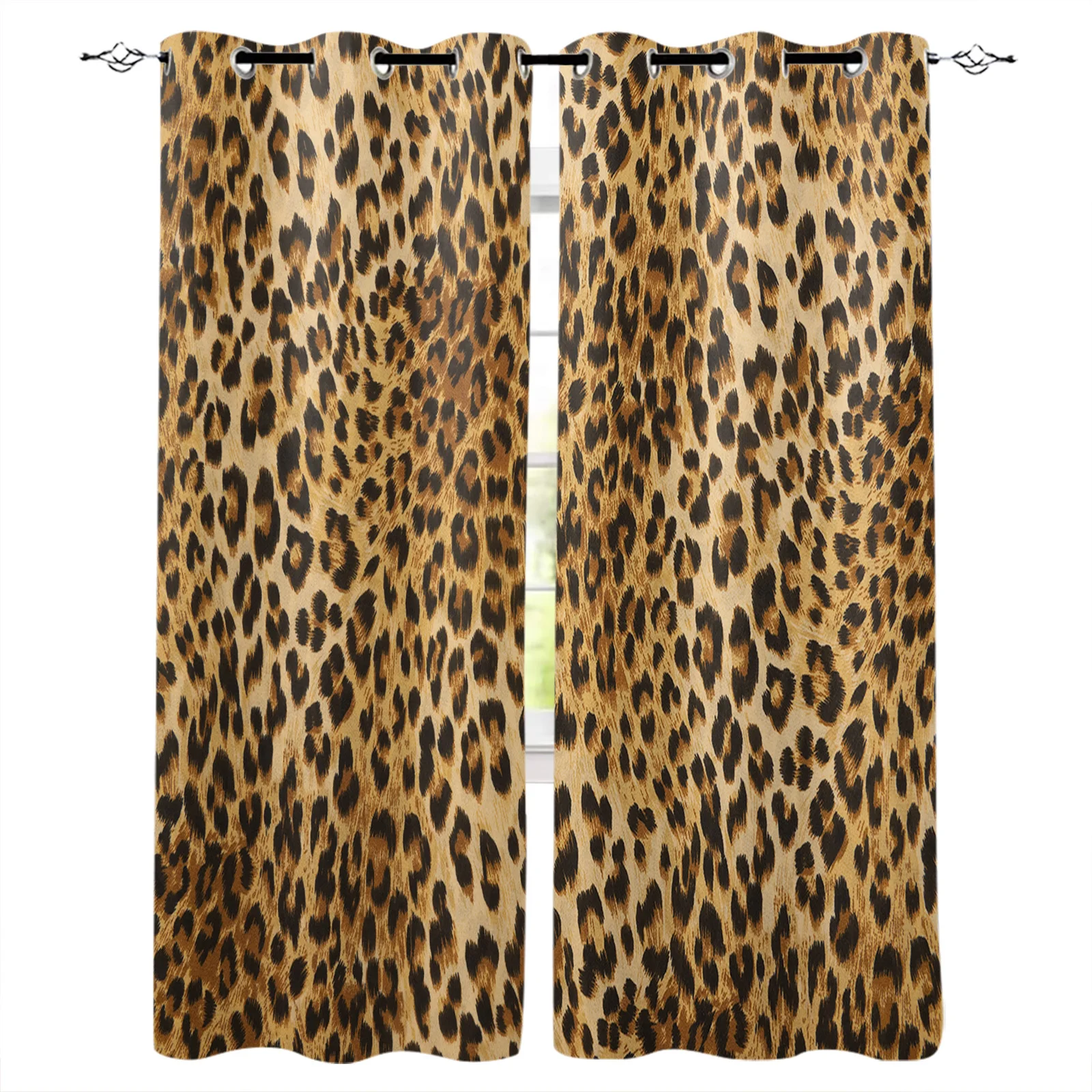

Wild Animald Leopard Modern Blackout Curtains For Living Room Bedroom Window Treatment Blinds Drapes Kitchen Curtains