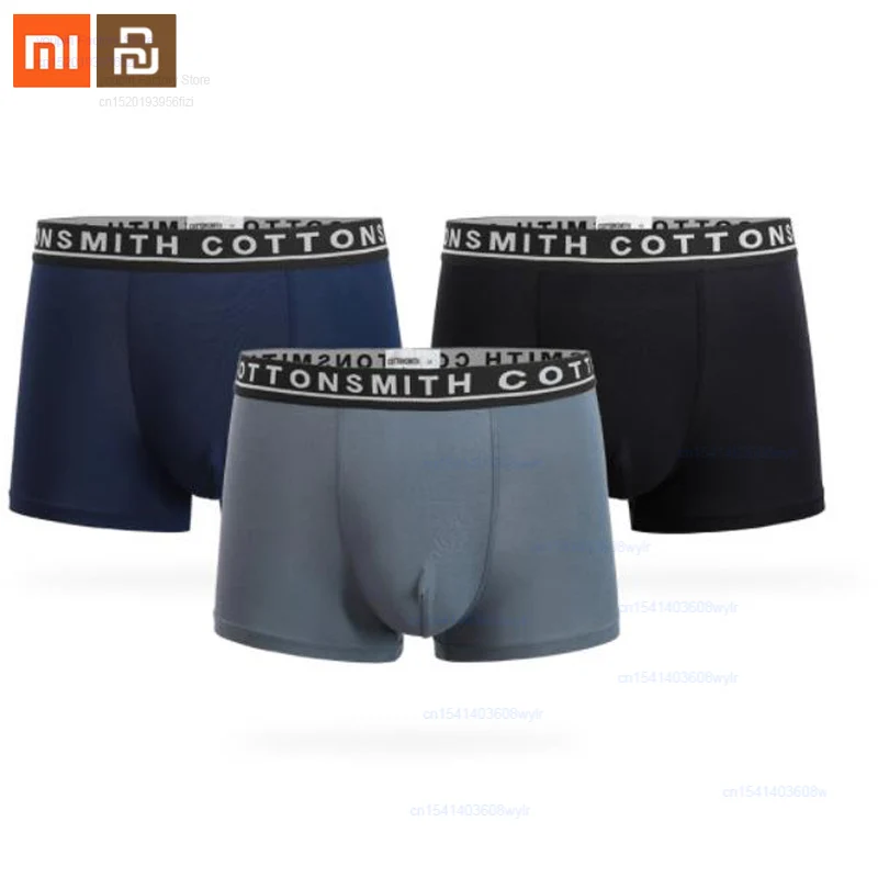

3 шт./комплект, мужские хлопковые трусы-боксеры со средней посадкой