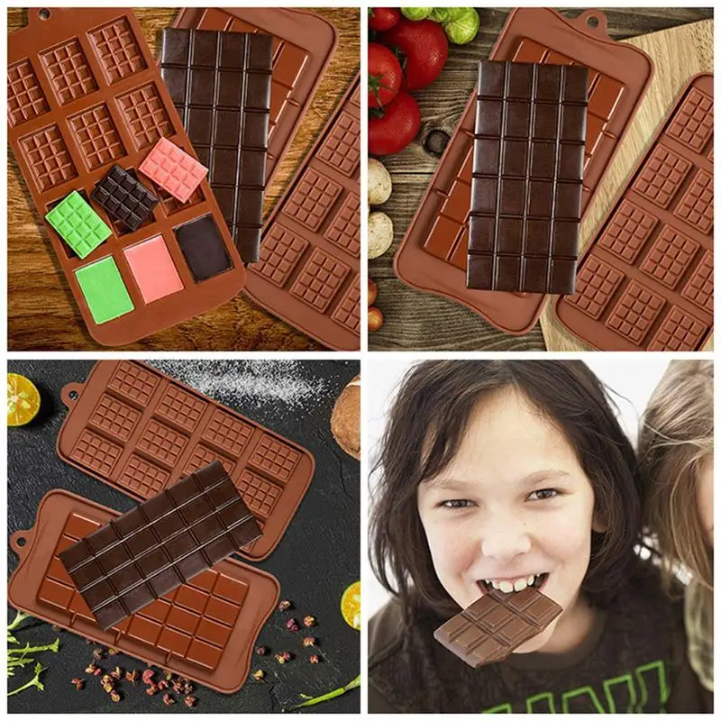 

2Pcs Silicone Mold For Cake Pastry Baking Chocolate Candy Fondant Bakeware Waffle Dessert Mould DIY Decorating Cake Tools