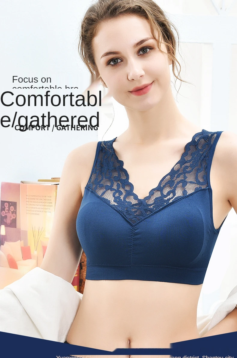

Sexy Lingerie Female Beauty Back Bra Gathered Tube Top Without Steel Ring Lace Sexy Wrap Thin Bra Anti-Exhaust Wrap Bra